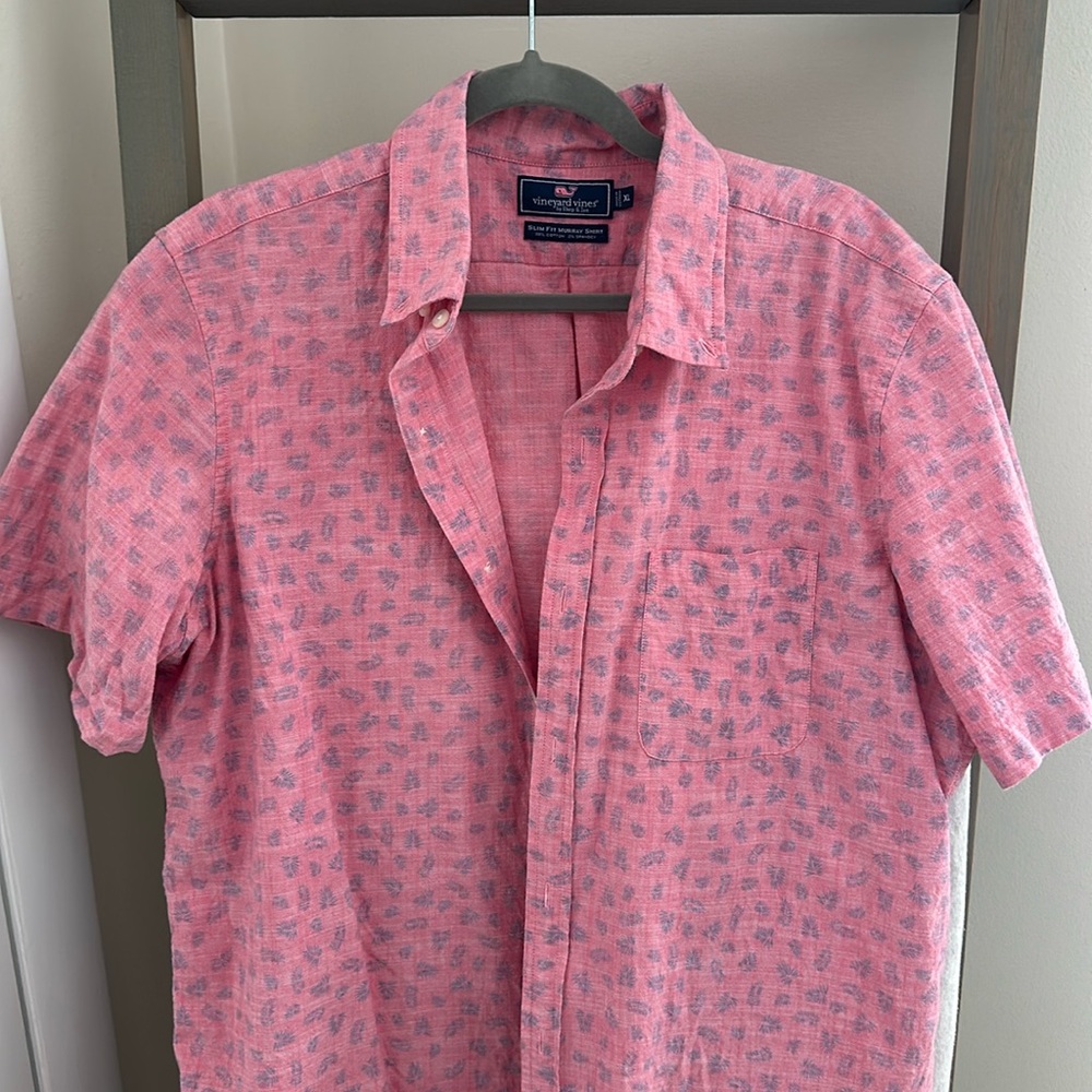 Men’s short sleeve button down vineyard vines Murray shirt XL